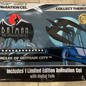 Batman Collectible Art Display - Blue & Black